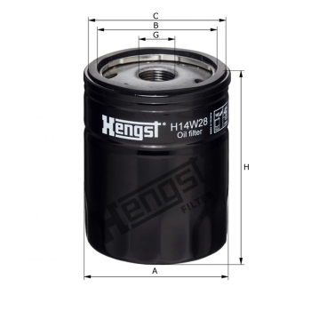 Lọc dầu nhớt động cơ Hengst H14W28