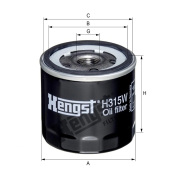 Lọc dầu nhớt động cơ Hengst H315W