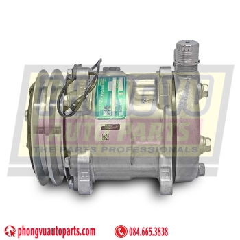 Lốc lạnh Sanden SD5H09 5072 12V cho máy gặt Kubuta DC70 DC93 DC105
