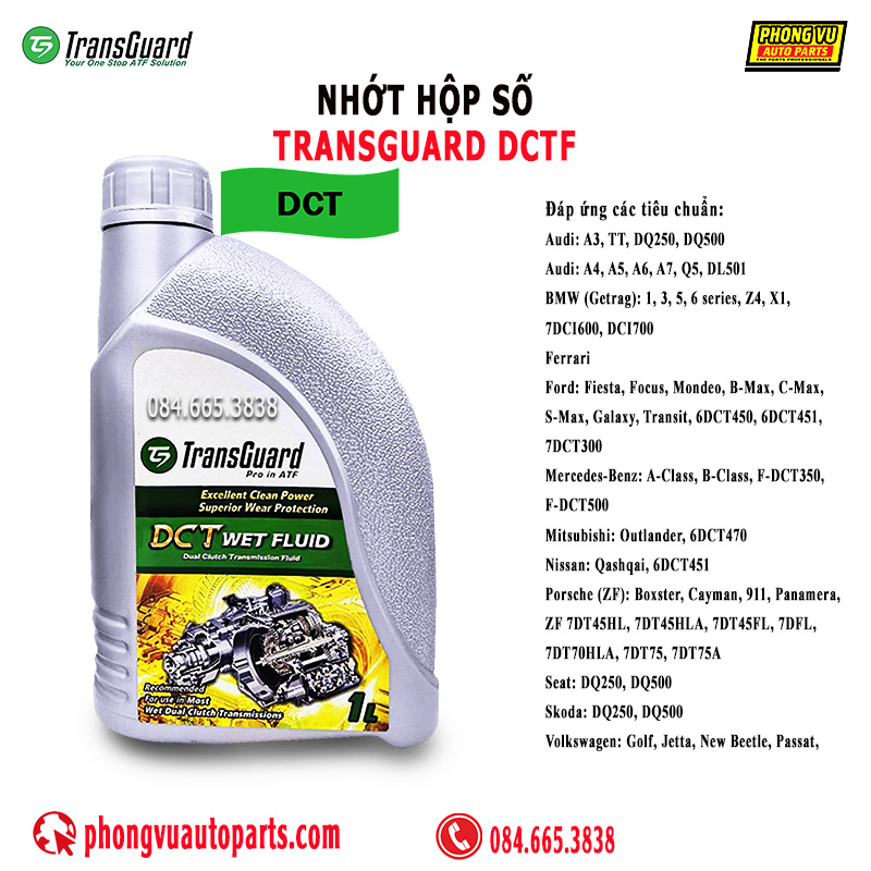 Nhớt Hộp Số TRANSGUARD DCTF (Dual Clutch Transmission Fluid)