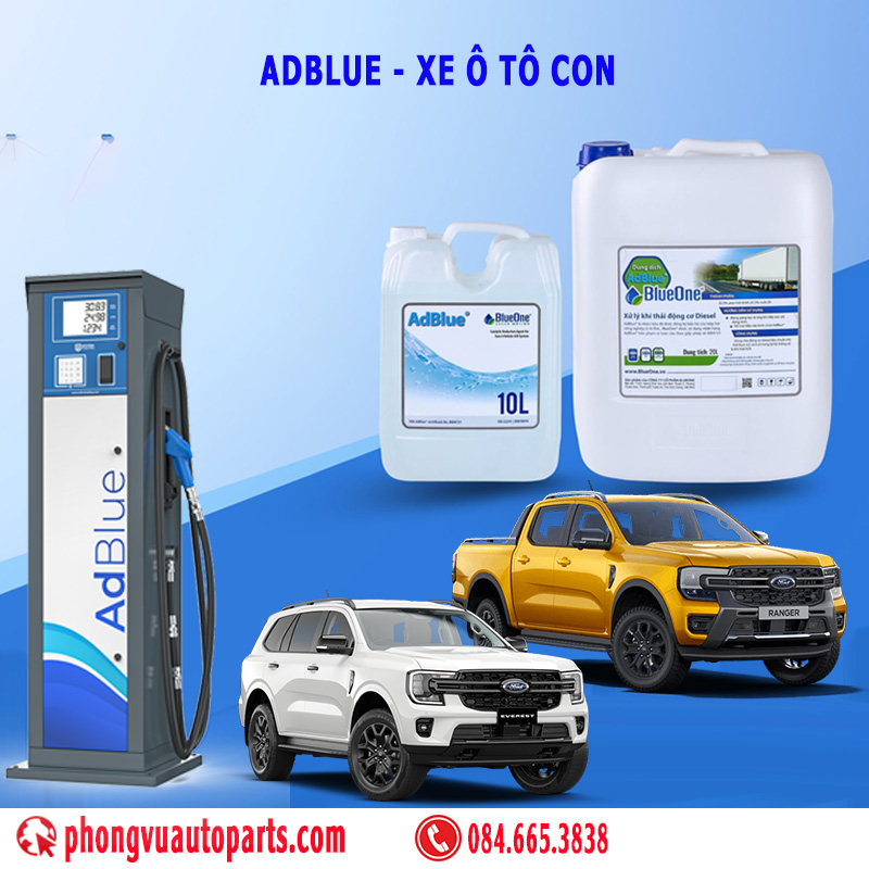 Adblue xe ô tô con, Adblue xe Ford, Adblue xe Hyundai, Adblue xe Toyota