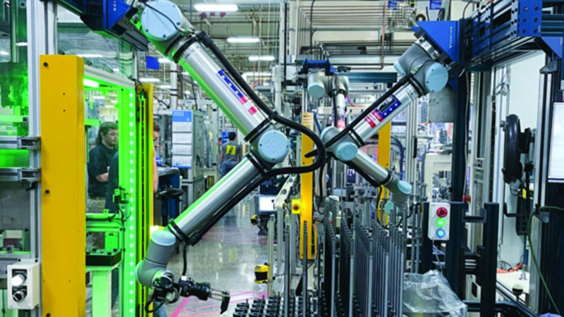 Dây chuyền robot cộng tác lắp ráp trục piston tại nhà máy hiện đại BILSTEIN