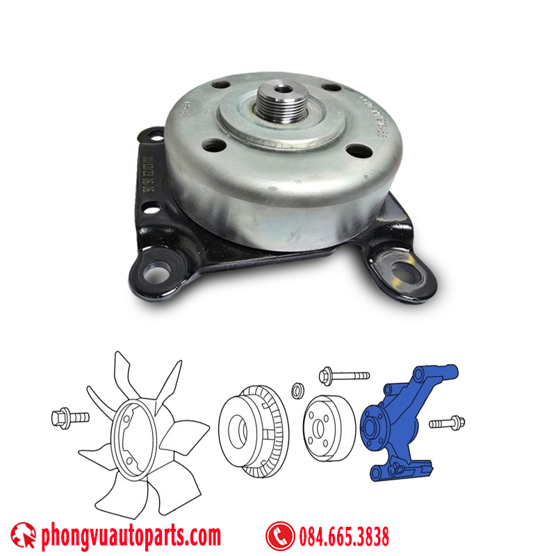Bạc Đạn Ly Hợp Quạt (Puly Trung Gian Quạt, Puly Giá Bắt Ly Tâm Quạt, Clutch Fan Pulley) Của Động Cơ Ô T