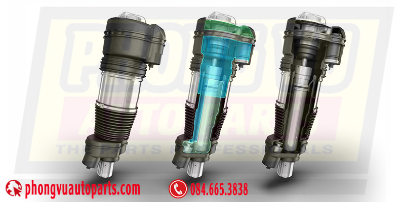 Bầu hơi giảm xóc trên xe con 