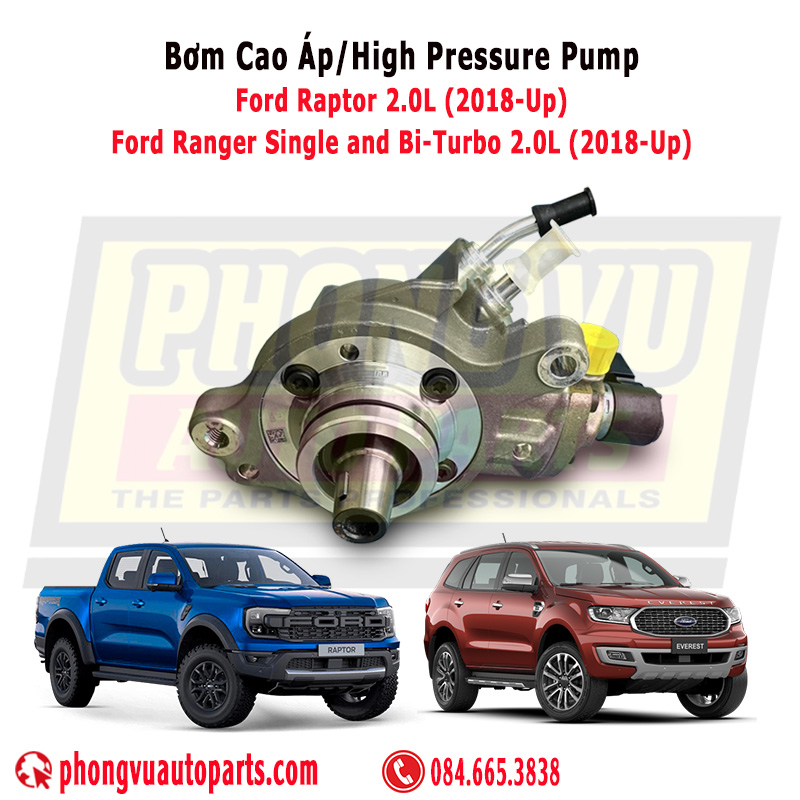 Bơm Cao Áp Ford Ranger, Everest, Raptor 2.0L (2018 - 2026) - HG9Z9A543A HG9Q9B395AB HG9Q9B395AA