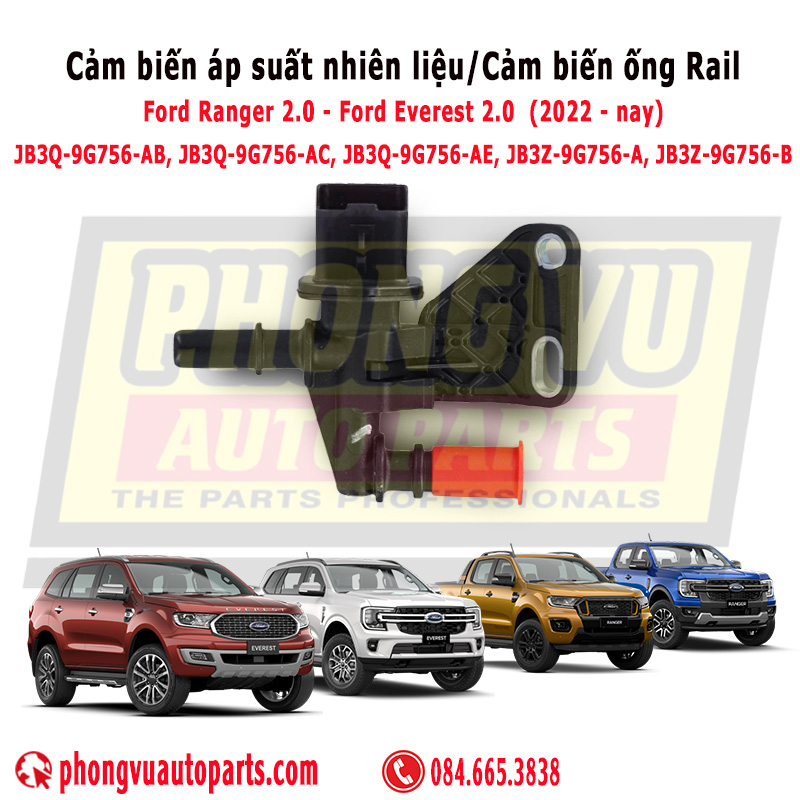 Cảm Biến Áp Suất Nhiên Liệu JB3Q-9G756-AB, AC, AE – JB3Z-9G756-A, B Cho Ford Ranger, Everest 2.0 (2020 – Nay) - JB3Q 9G756 AB JB3Q 9G756 AC JB3Q 9G756 AD JB3Q9G756AB JB3Q9G756AC                           JB3Q9G756AD JB3Z9G756B JB3Z9G756C F2307 JB3Z 9G756 B JB3Z 9G756 C