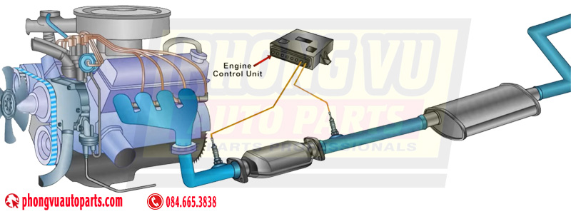 Chu trình xử lý tín hiệu vòng lặp kín của hộp đen ECU của Cảm biến oxy