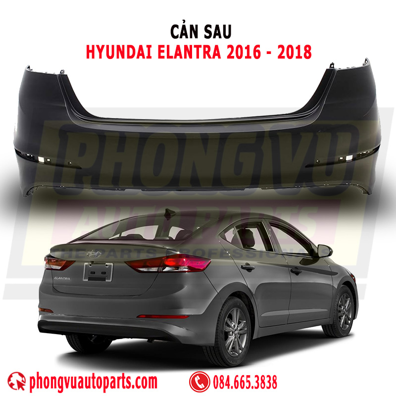 Cản Sau Hyundai Elantra 2016-2018 - Mã Phụ Tùng 86611F2000