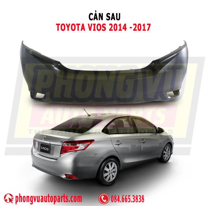 Cản Sau (Ba Đờ Sốc Sau) Toyota Vios 2014-2017 (Mã Phụ Tùng: 521590U903)