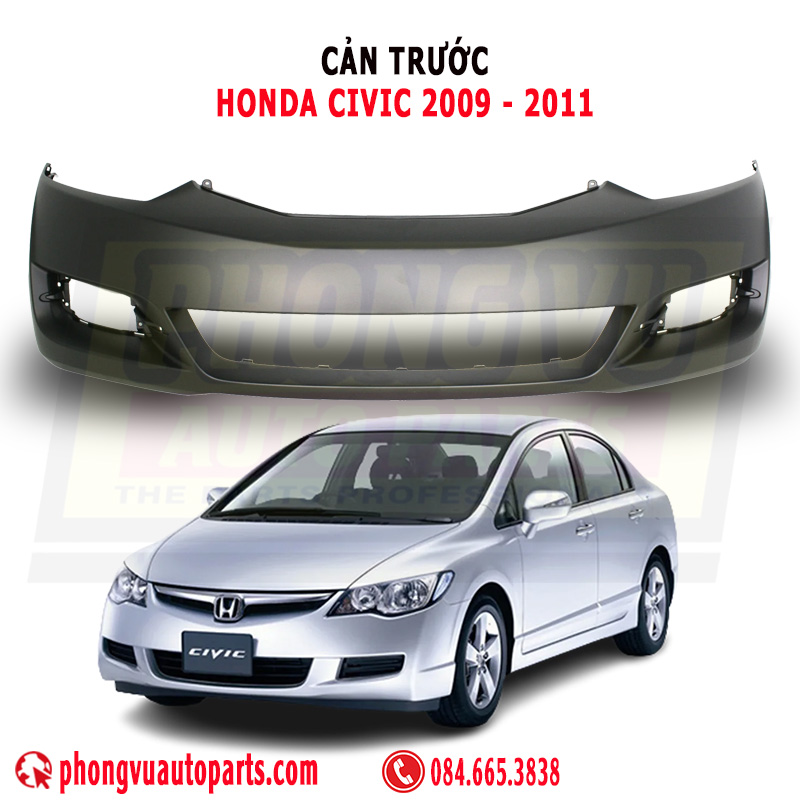 Cản Trước (Ba Đờ Sốc Trước) Honda Civic 2009-2011 - Mã 04711SNBD00ZZ, 04711SVAA80ZZ