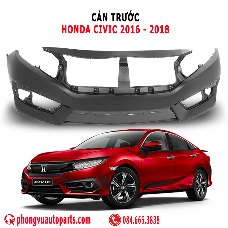 Cản Trước (Ba Đờ Sốc Trước) Honda Civic 2016-2018 - Mã 11950EB70A, 04711 TBA A00ZZ