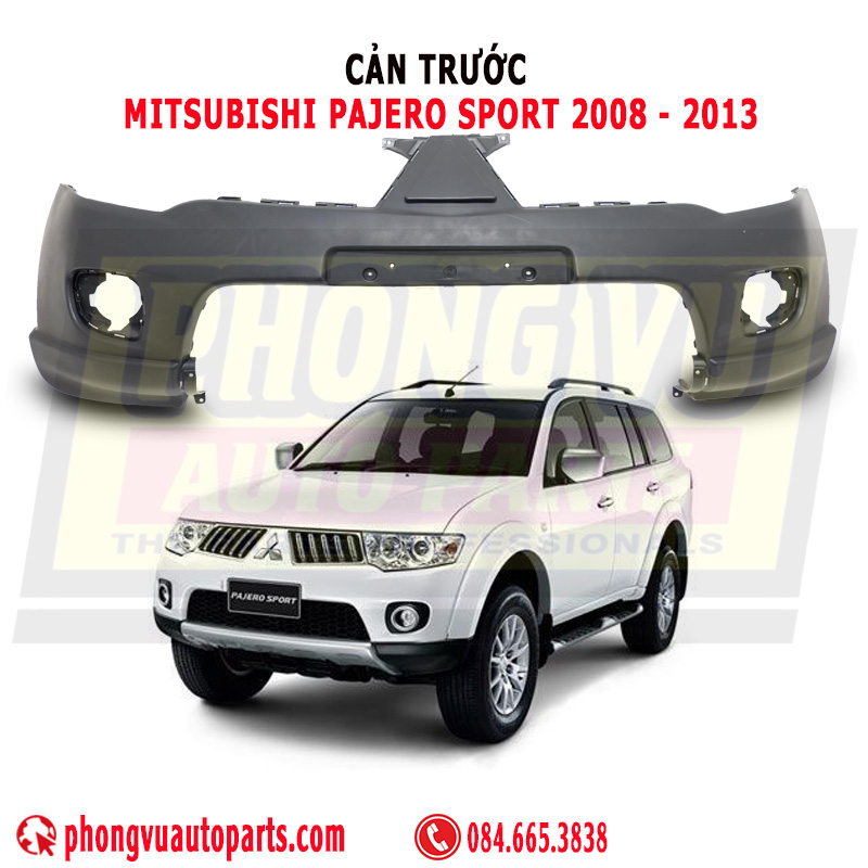 Cản Trước (Ba Đờ Sốc Trước) Mitsubishi Pajero Sport 2008-2013 (Mã Phụ Tùng: 6400F899)