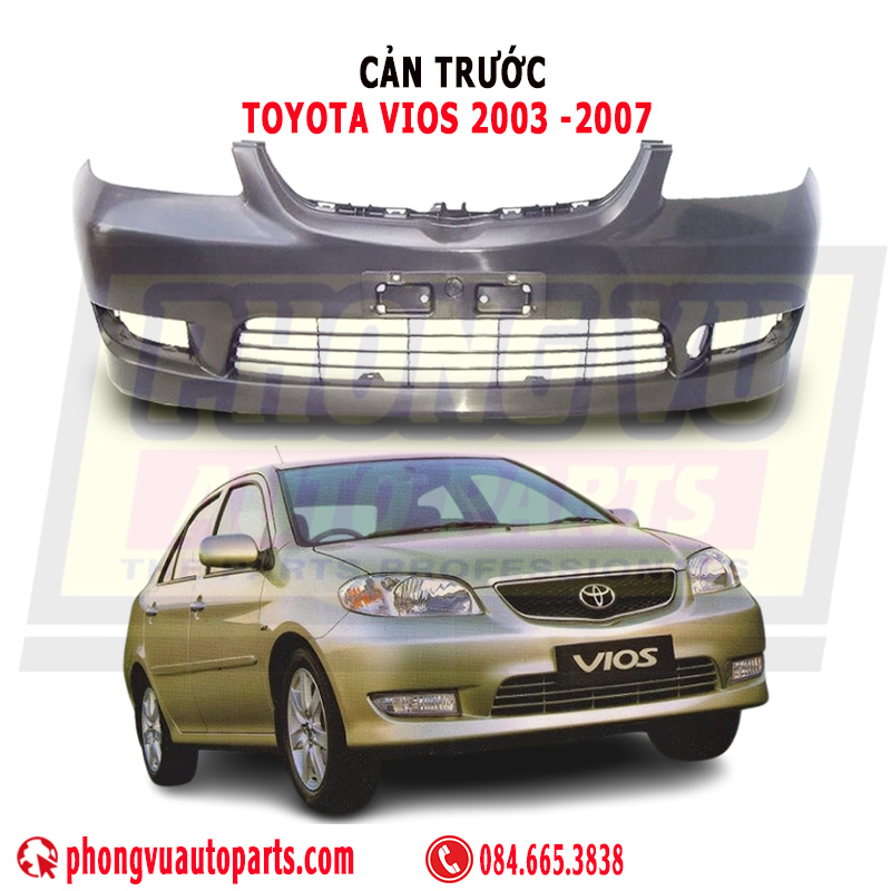 Cản Trước (Ba Đờ Sốc Trước) Toyota Vios 2003-2007 (Mã Phụ Tùng: 521190D976)