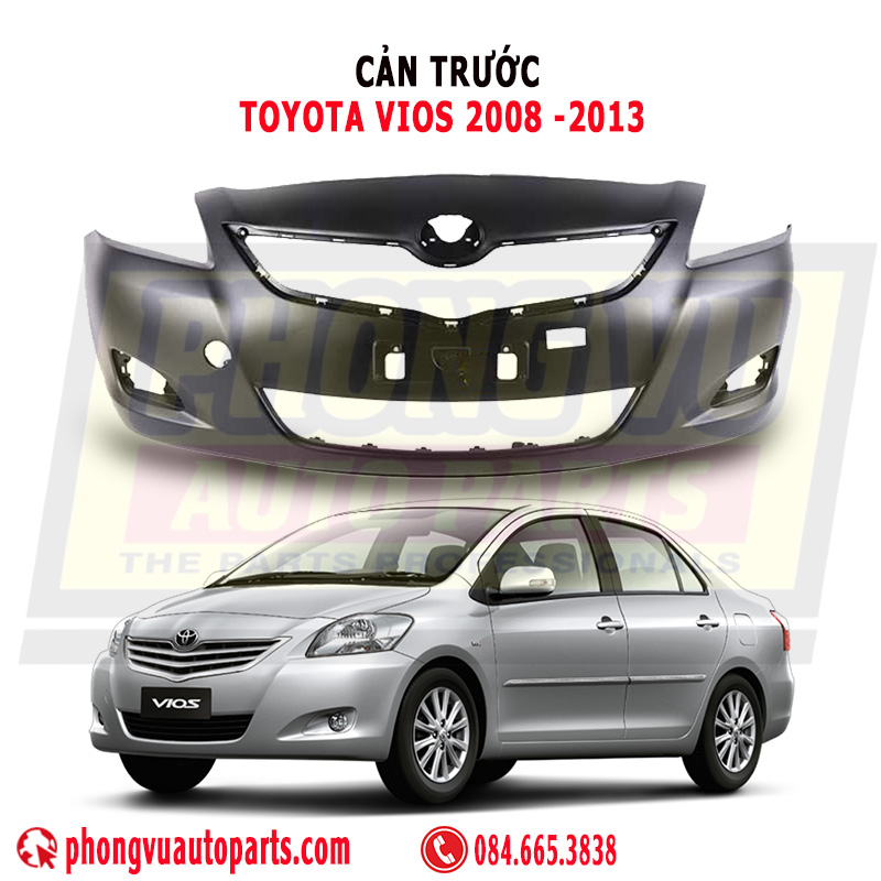 Cản Trước (Ba Đờ Sốc Trước) Toyota Vios 2008-2013 (Mã Phụ Tùng: 521190D996)