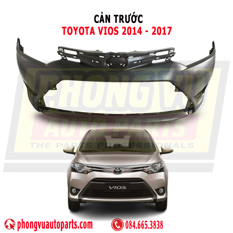 Cản Trước (Ba Đờ Sốc Trước) Toyota Vios 2014-2017 (Mã Phụ Tùng: 521190U913)
