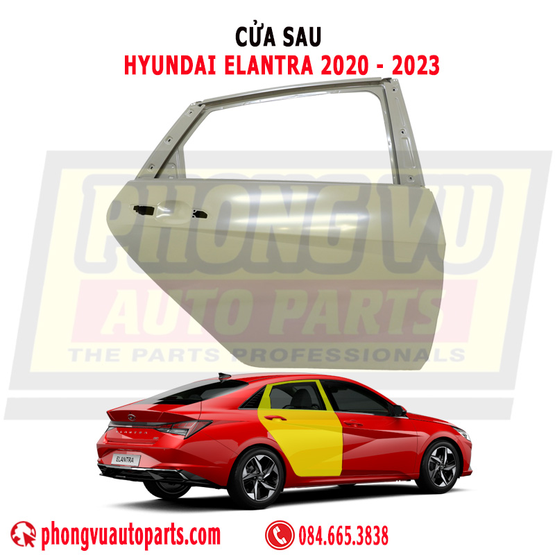 Cánh Cửa Sau Trái Phải Hyundai Elantra 2020-2023 - Mã Phụ Tùng 77004AA000, 77004AA5000