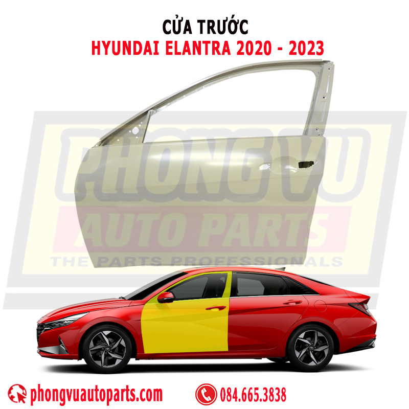 Cánh Cửa Trước Trái Phải Hyundai Elantra 2020-2023 - Mã Phụ Tùng 76003AA000, 76004AA000
