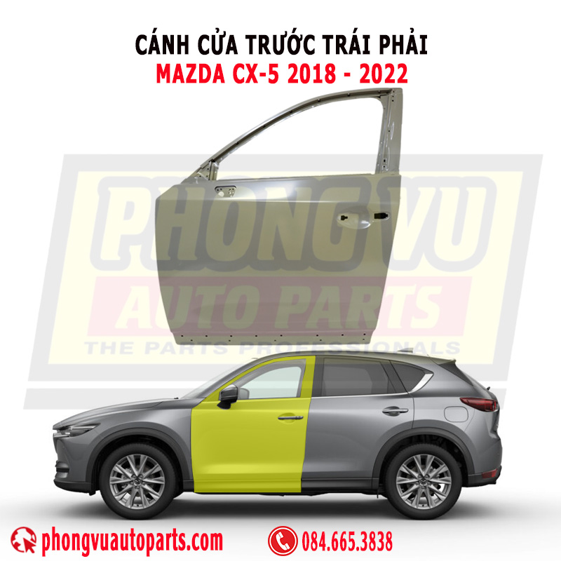 Cánh Cửa Trước Trái Phải Mazda CX-5 2018-2022 - Mã Phụ Tùng KBY05902XD, KBY05802XC, KBY05802XE, KBY05902XE