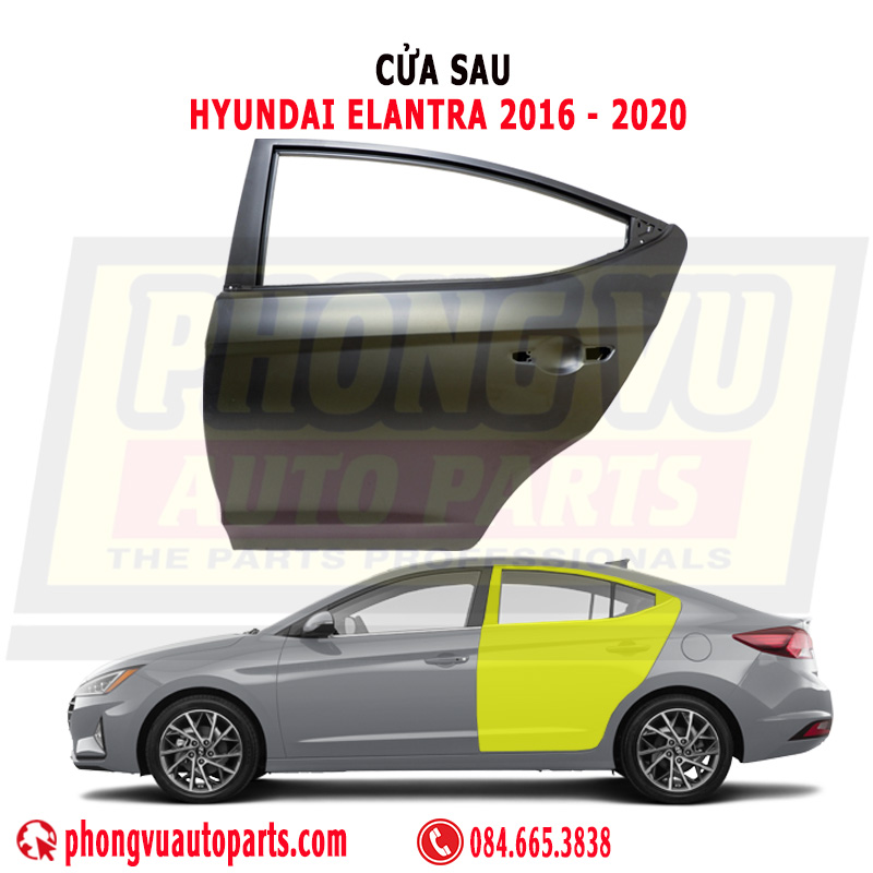 Cửa Sau Trái Phải Hyundai Elantra 2016-2020 - Mã Phụ Tùng 77003F2000, 77004F2000