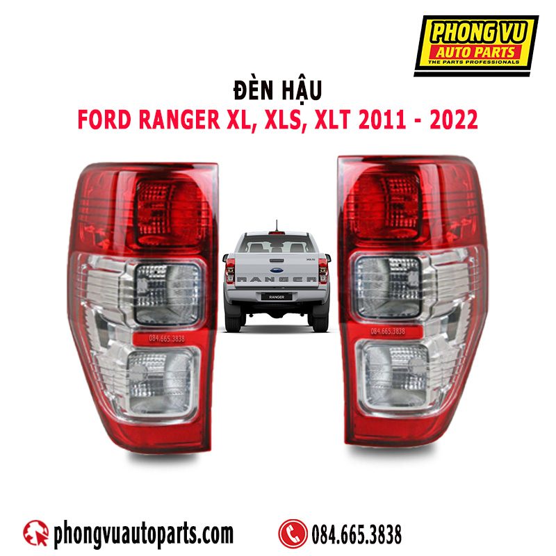 Đèn hậu (đèn lái sau) Ford Ranger XL XLS XLT từ 2011 2012 2013 2014 2015 2-16 2017 2018 2019 2020 2021 2022 với các mã DB3913404AA, EB3B 13404 EA, EB3Z 13404 H, DB3913405AA, DB39 13405 AB, DB3Z 13405 E , DB39 13405 AB.