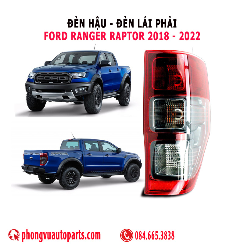 JB3Z13404G: Đèn hậu - đèn lái phải Ford Ranger Raptor 2018, 2019, 2020, 2021, 2022