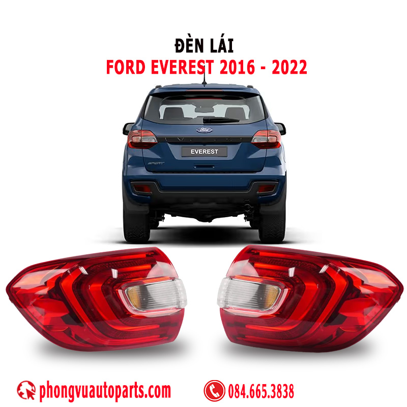 Đèn Lái (Đèn Hậu) Ford Everest 2016, 2017, 2018, 2019, 2020, 2021, 2022 - Mã Phụ Tùng EB3B-13404-BF, EB3B-13405-BF