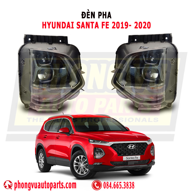 Đèn Pha Hyundai Santa Fe 2019-2020: Mã Phụ Tùng 92102S1100, 92101S1100 - Đèn Bi-LED Chính Hãng Cho Phiên Bản 2.4L Xăng Đặc Biệt, 2.4L Xăng Premium, 2.2L Diesel Đặc Biệt, 2.2L Diesel Premium