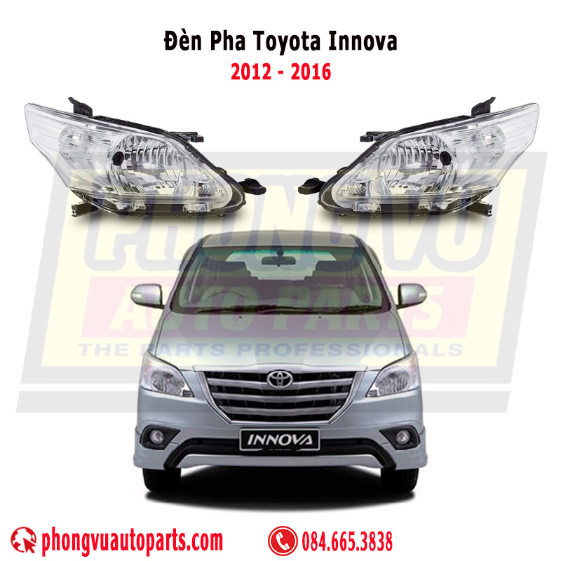 Đèn Pha Toyota Innova 2012 - 2016 - Mã Phụ Tùng: 81130-0K530 & 81170-0K530