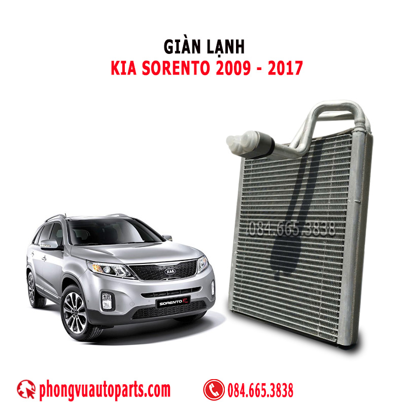 Giàn lạnh - Dàn lạnh Kia Sorento 2009 2020 2010 2011 2012 2013 2014 2015 2016 2017, giá dàn lạnh Kia Sorento 