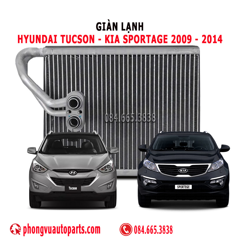 Giàn Lạnh (Dàn Lạnh) Hyundai Tucson và Kia Sportage 2009, 2010, 2011, 2012, 2013,  2014 – Mã Phụ Tùng: 97139-2S000