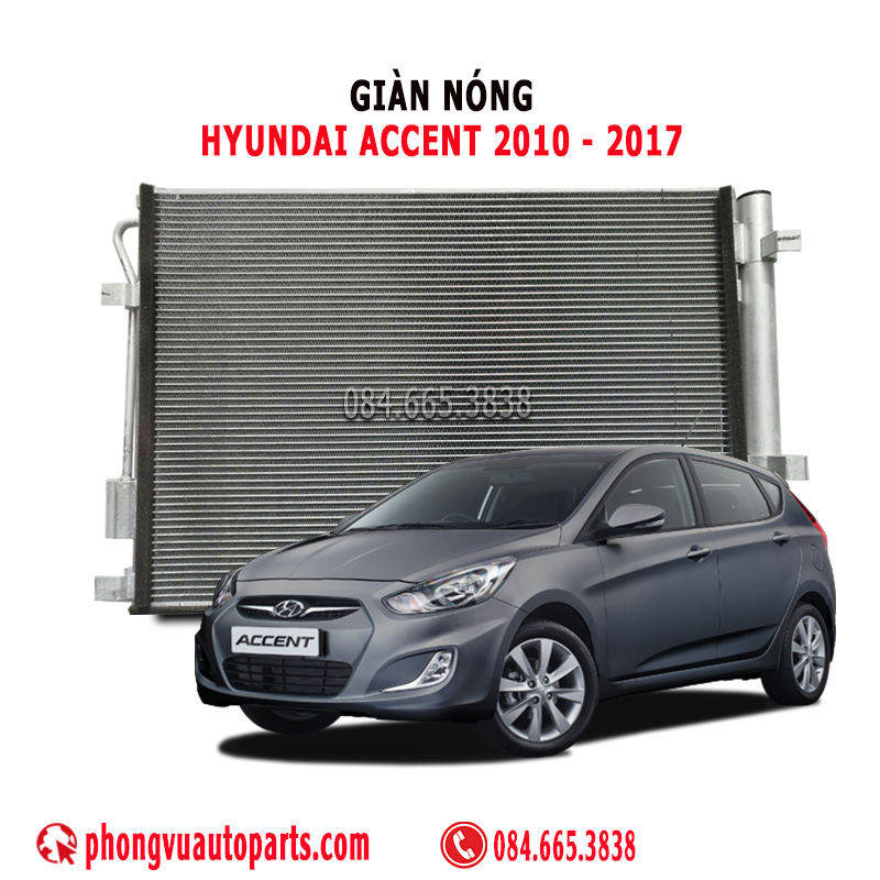 Giàn Nóng (Dàn Nóng) Hyundai Accent 2010, 2012, 2013, 2014, 2015, 2016,  2017 – Mã Phụ Tùng: 97606-1R000