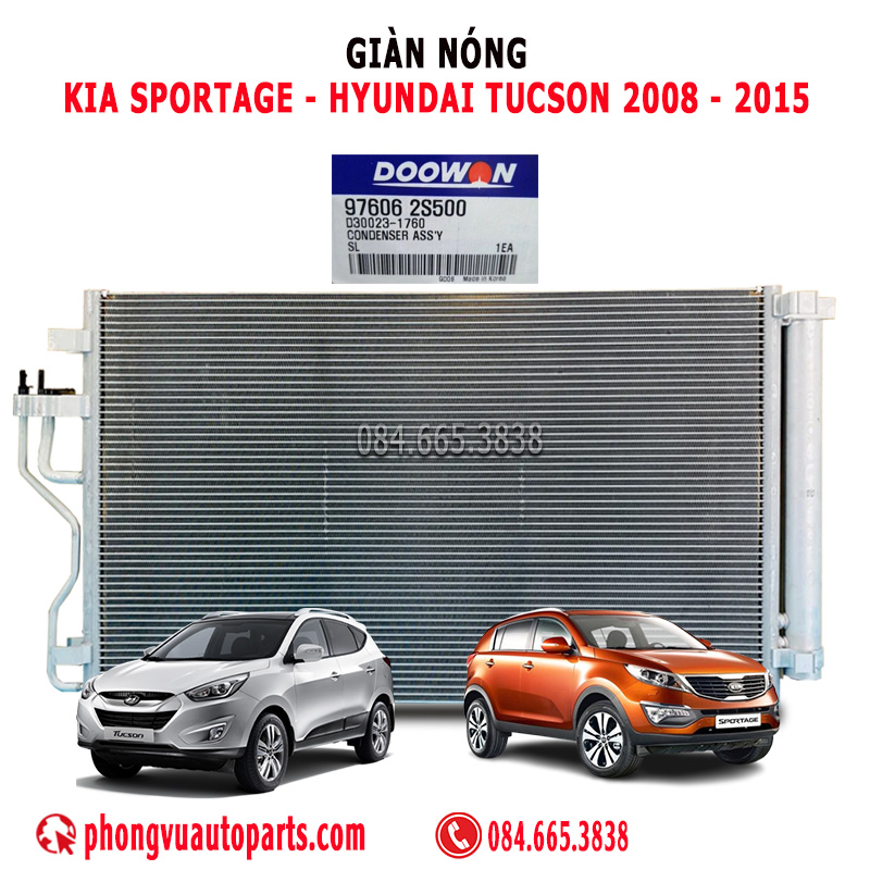 Giàn Nóng (Dàn Nóng) Hyundai Tucson và Kia Sportage 2008, 2009, 2010, 2011, 2012, 2013, 2014, 2015 - Mã Phụ Tùng: 97606-2S500