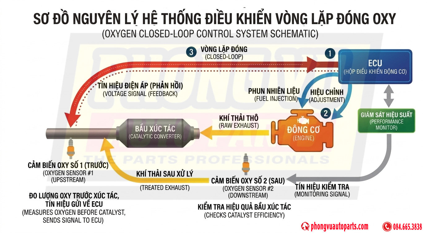  Hệ thống giám sát và điều khiển vòng lặp đóng (Closed-loop Control) của Bầu lọc khí thải