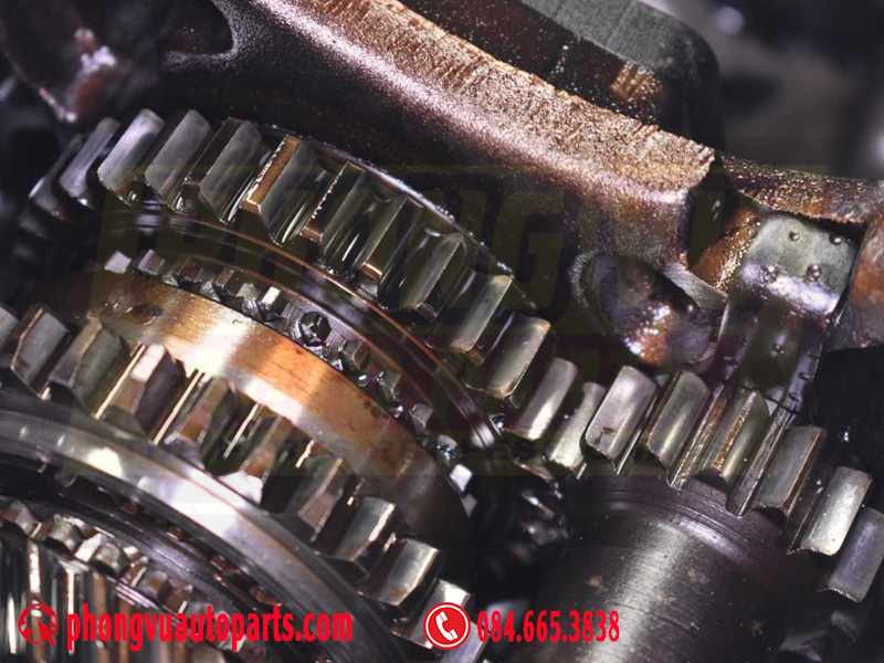 Hộp số hư các chi tiết cơ khí bên trong - hư bánh răng - hư bạc đạn - Internal Damage