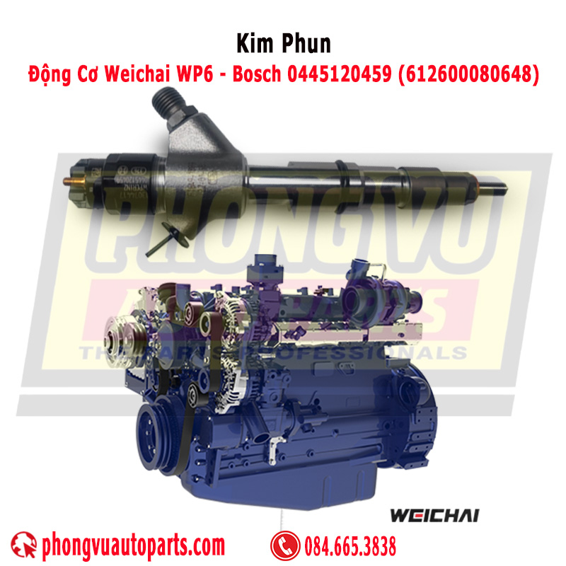 Kim Phun Động Cơ Weichai WP6 - Bosch 0445120459 (612600080648)