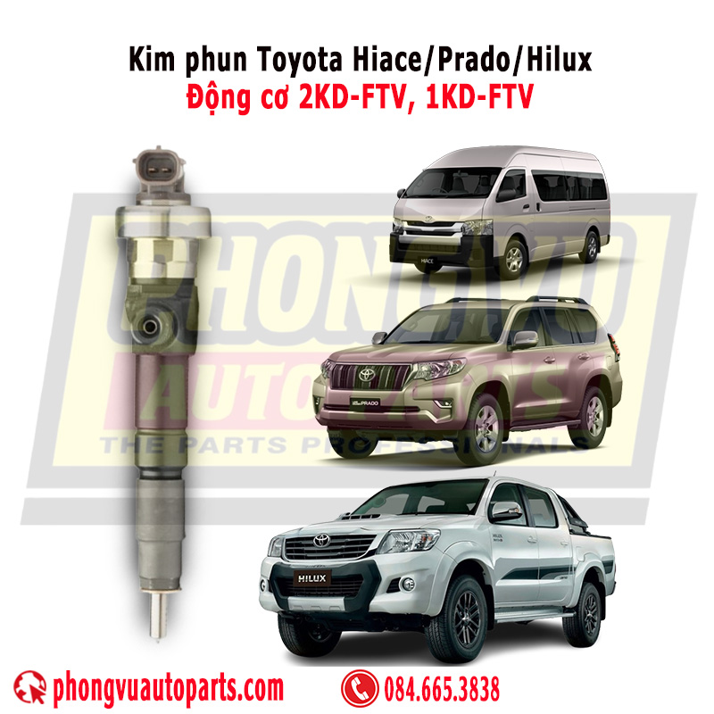Kim Phun 095000-7780, 095000-8290 Toyota 1KD-FTV, 2KD-FTV - Kim phun Toyota Prado, Hilux, Hiace