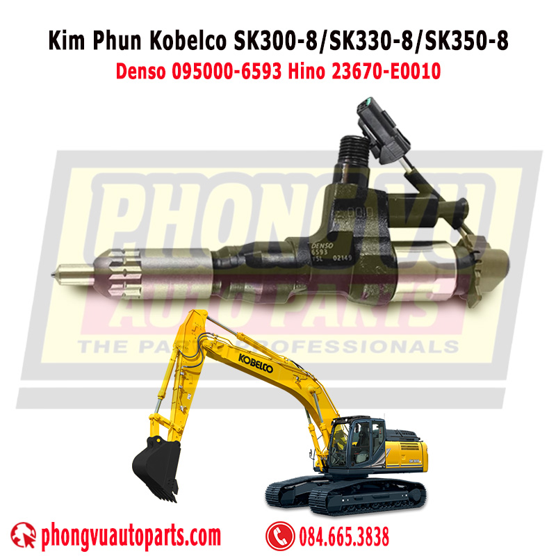 Kim Phun Kobelco SK300-8, SK330-8, SK350-8 – Denso 095000-6593 Hino 23670-E0010