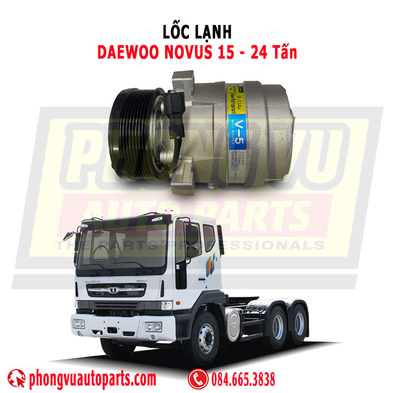 Lốc lạnh xe tải Daewoo Novus 15 -24 tấn 8PK 24V - 65286506005C, 3895100072
