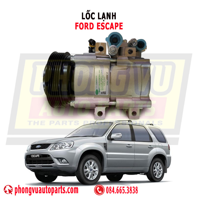 Lốc Lạnh Điều Hòa Ford Escape 2.3L 2007-2013 Mã E18161K00, 6L8419D629DB