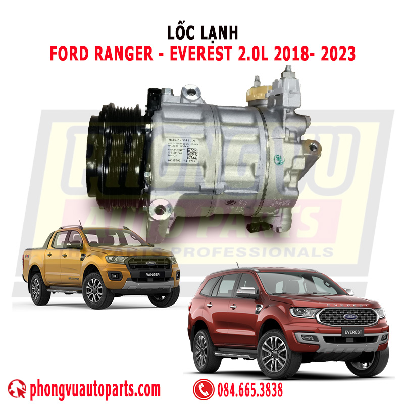 Lốc Lạnh Ford Ranger 2.0L & Ford Everest 2.0L 2018-2023 (Mã JB3Z19703A, JB3B19D629AB)