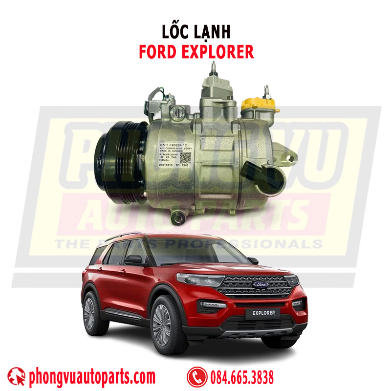 Lốc Lạnh Ford Explorer 2.3L EcoBoost 2018-2025, Mã FB53-19D629-AE, FB5319D629AE 