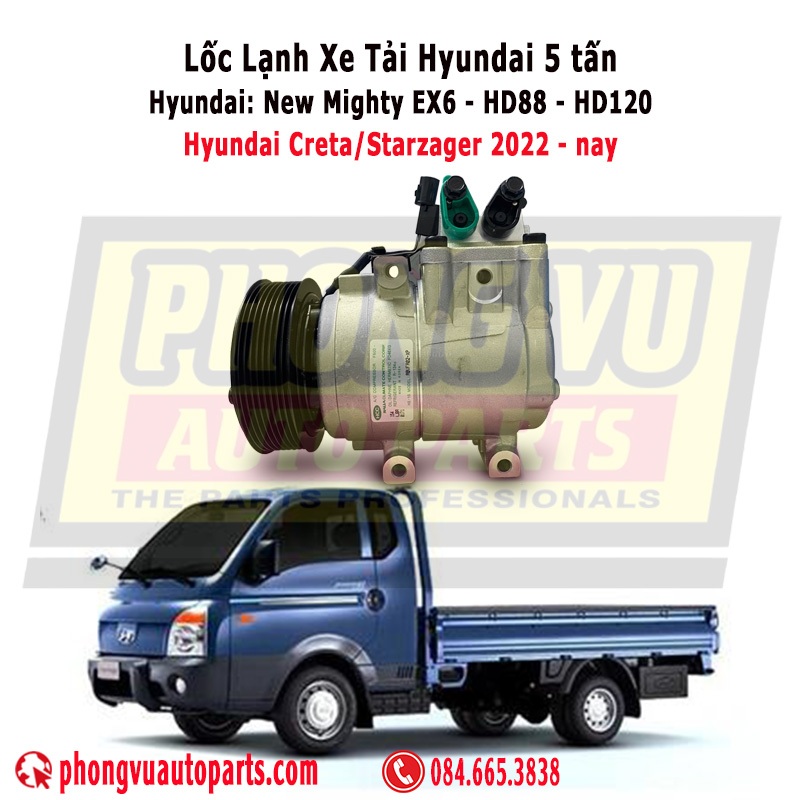 Lốc Điều Hòa Hyundai 5 Tấn Hanon 99250-5L000 / 99250-5L050 Chính Hãng