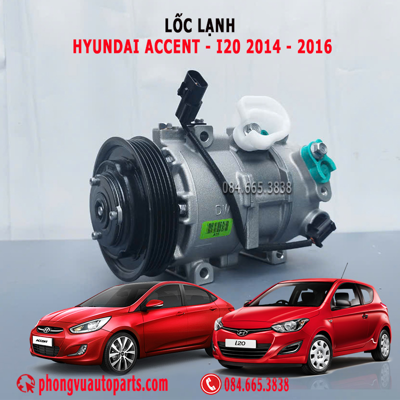 Lốc lạnh (Lốc điều hòa) Hyundai Accent Hyundai i20 2014, 2015, 2016 - 97701-1R900