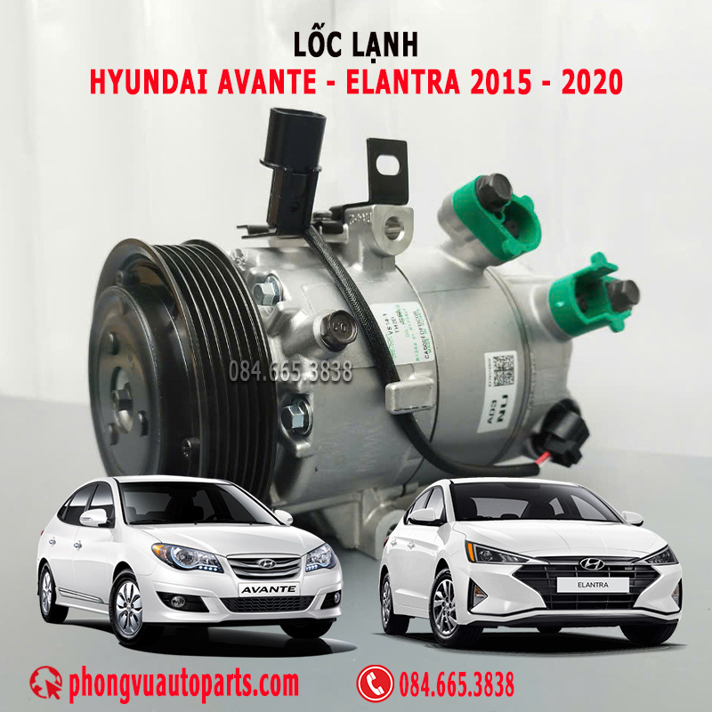 Lốc Lạnh (Lốc Điều Hòa) Hyundai Elantra và Hyundai Avante 2015, 2016,2017, 2018, 2019, 2020 - Mã Phụ Tùng: 97701-F2800