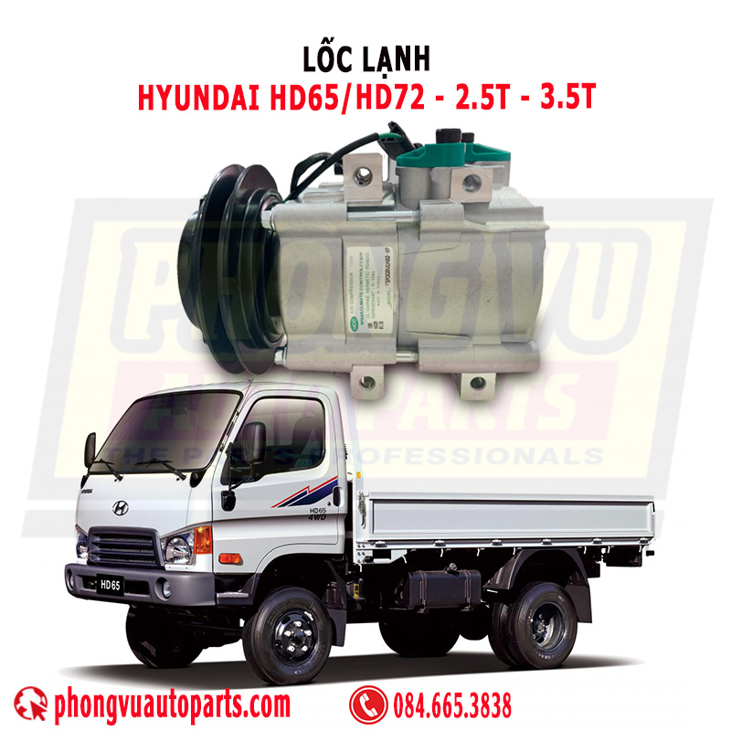 Lốc Lạnh Hyundai HD65, HD72 Mã 99250-5H030, lốc điều hòa xe tải Hyundai HD65, HD72