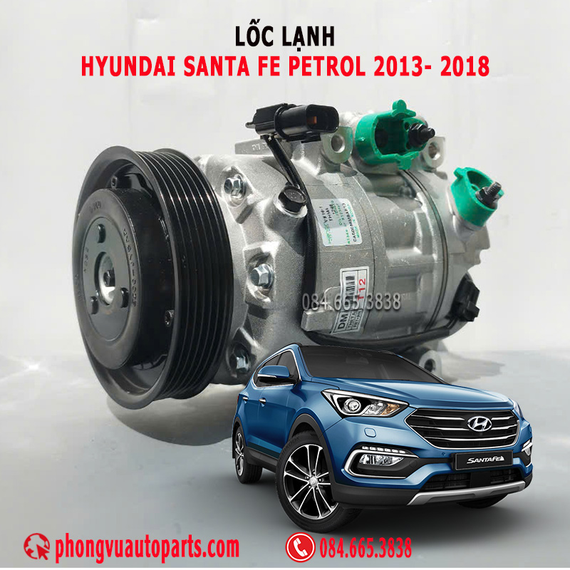 Lốc Lạnh (Lốc Điều Hòa) Hyundai SantaFe Petrol 2013, 2014, 2015, 2016, 2017, 2018 - Mã Phụ Tùng: 97701-2W550