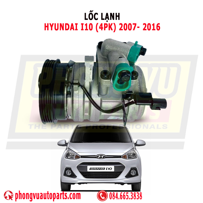 Lốc Lạnh Điều Hòa Hyundai Grand i10 (4PK) 2007-2016 – Mã Phụ Tùng 97701-07110