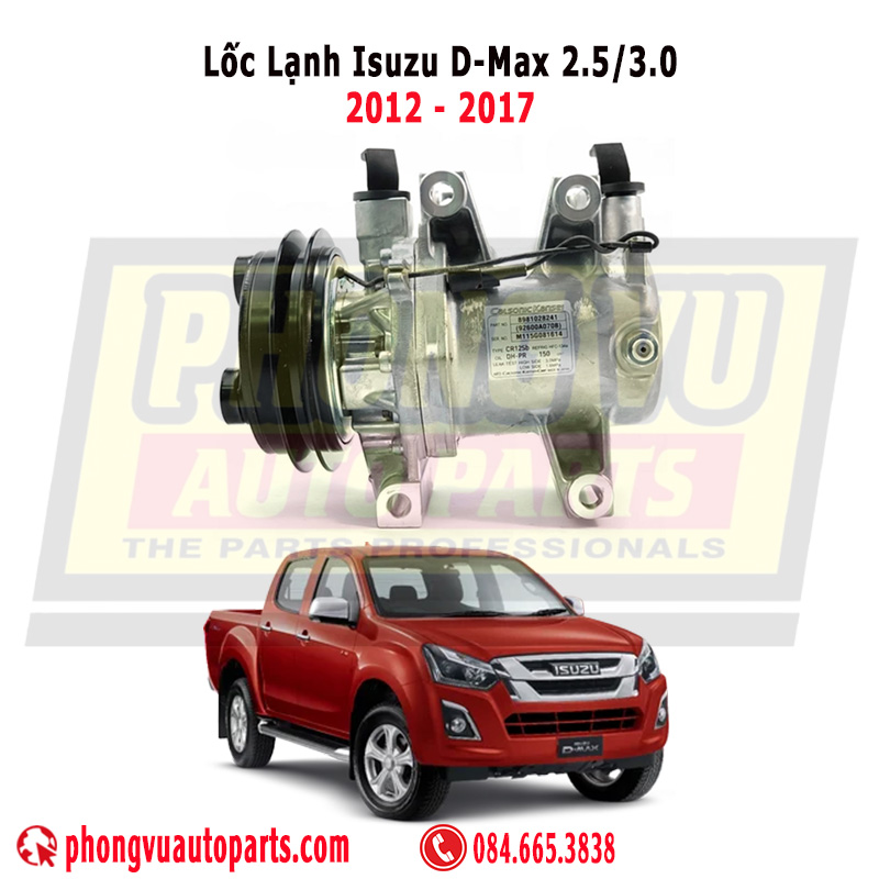 Lốc điều hòa Isuzu Dmax MuX đời 2012 - 2017 - 92600A070B, 8981028241 