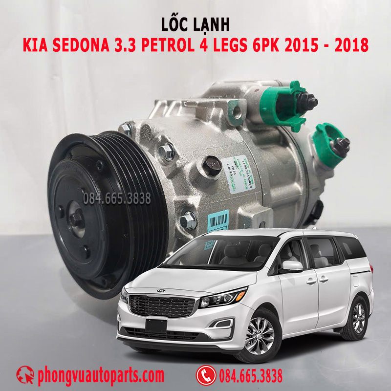 Lốc Lạnh (Lốc Điều Hòa) Kia Sedona 3.3 Petrol 4 LEGS 6PK 2015, 2016,2017, 2018- Mã Phụ Tùng: 97701-A9000