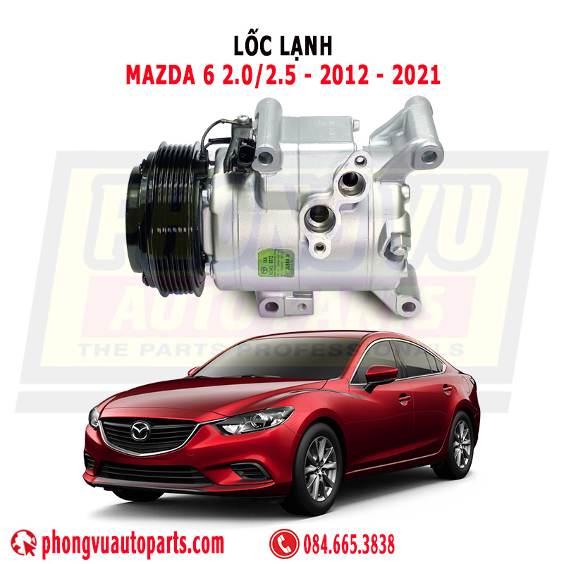 Lốc Lạnh Mazda 6 2.0L, 2.5L 2012-2021 Mã BFD1-61-450A, KD45-61450A, BFD1-61-450A, BFD161450A, BFD1-61-450, BFD161450, KD45-61450A, KD4561450A, KD45-61450, KD4561450